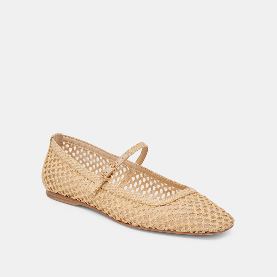 ballerine reyes lt natural woven rafia