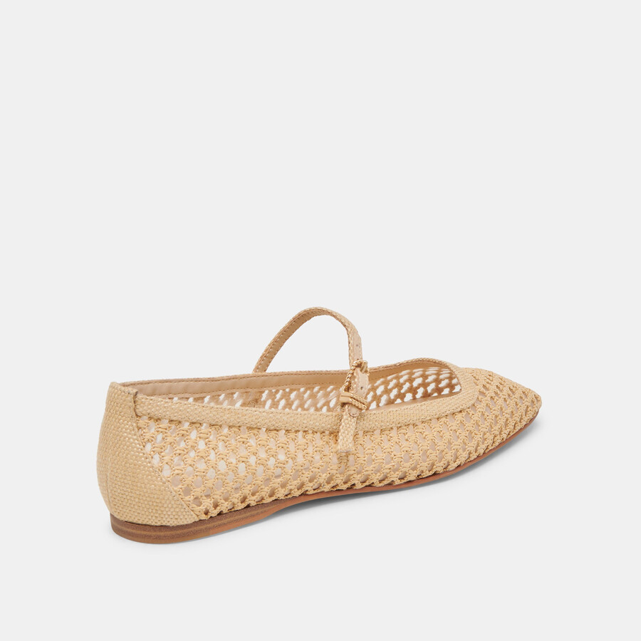 ballerine reyes lt natural woven rafia
