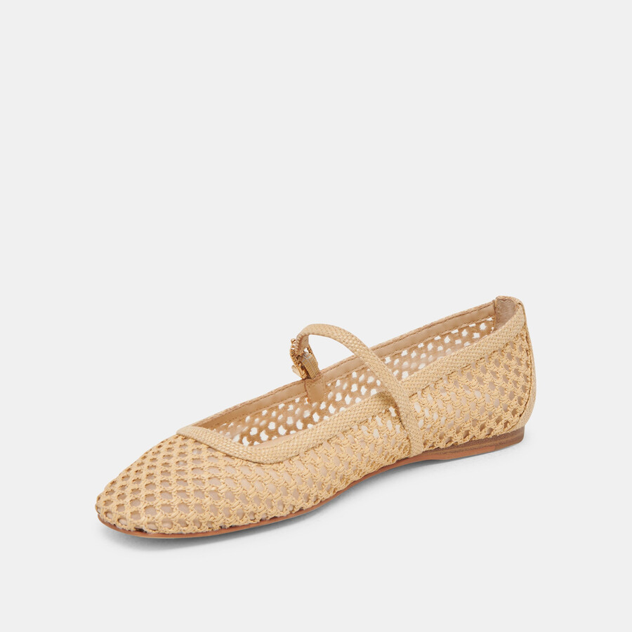 ballerine reyes lt natural woven rafia