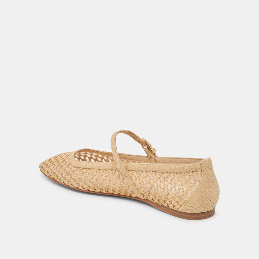 ballerine reyes lt natural woven rafia