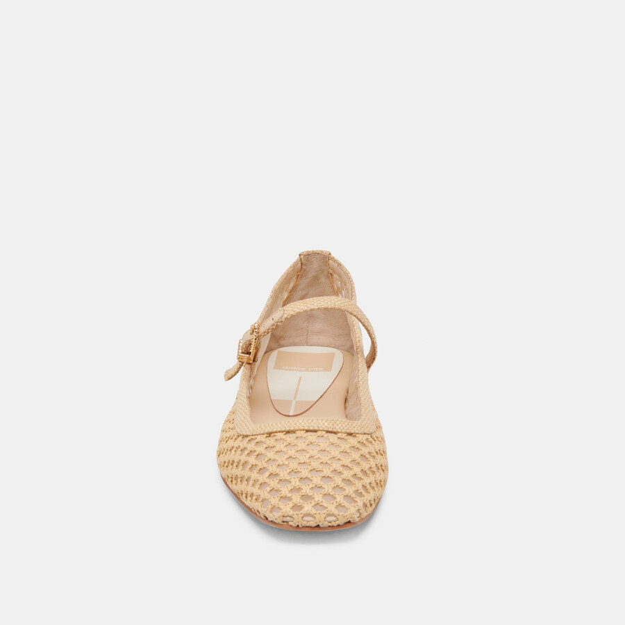 ballerine reyes lt natural woven rafia