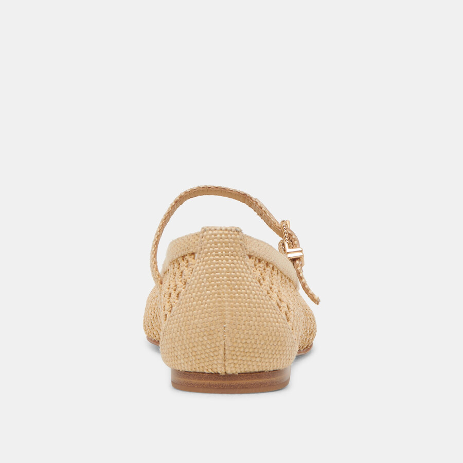 ballerine reyes lt natural woven rafia