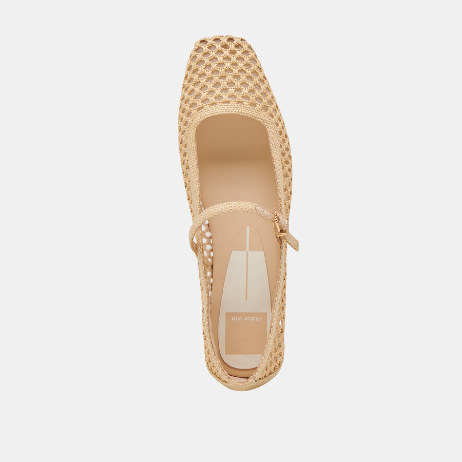 ballerine reyes lt natural woven rafia