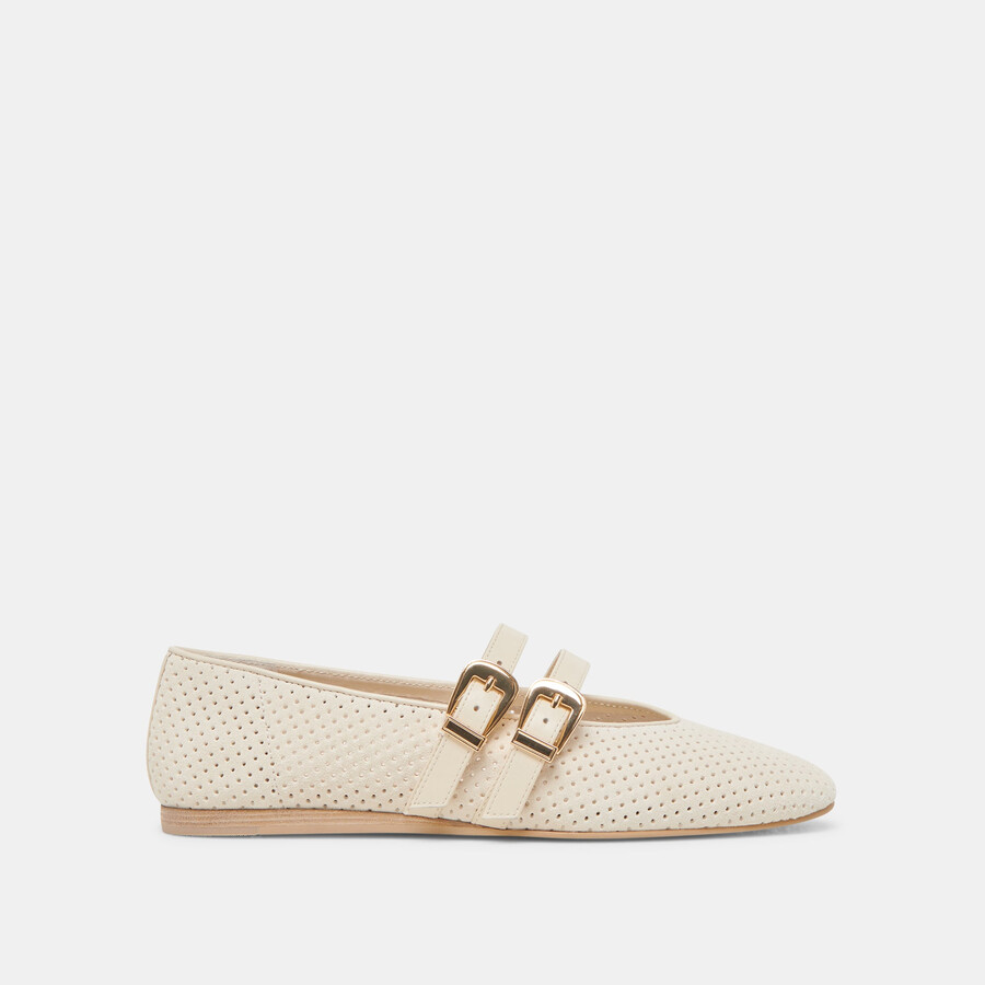 ballerine baylee in pelle scamosciata perforata