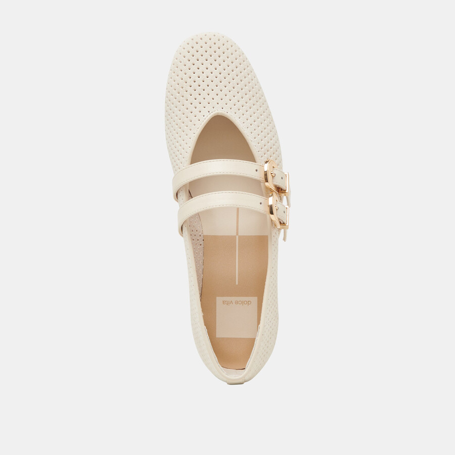 ballerine baylee in pelle scamosciata perforata