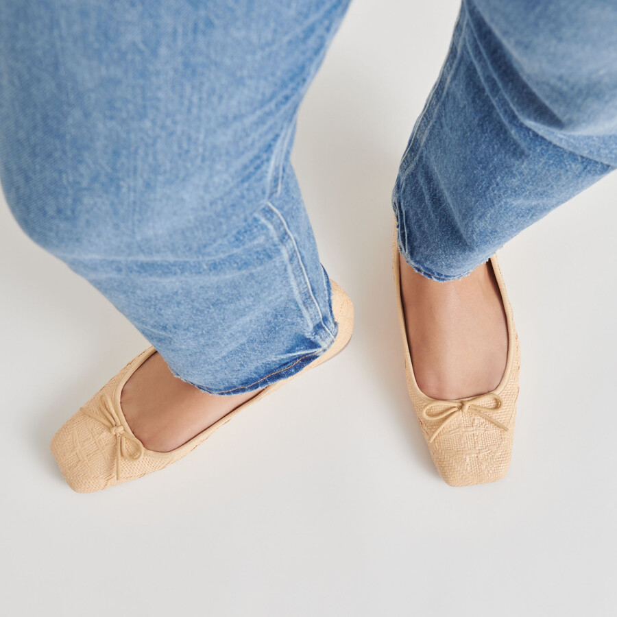 ballerine anisa lt in rafia naturale intrecciata