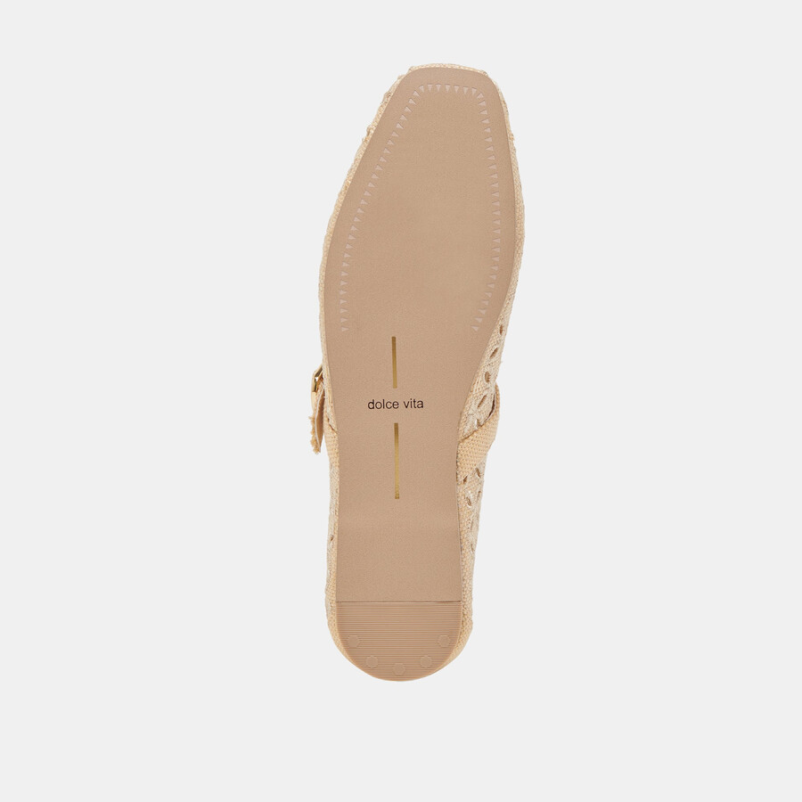 ballerine rodni eyelet perf lt natural woven rafia