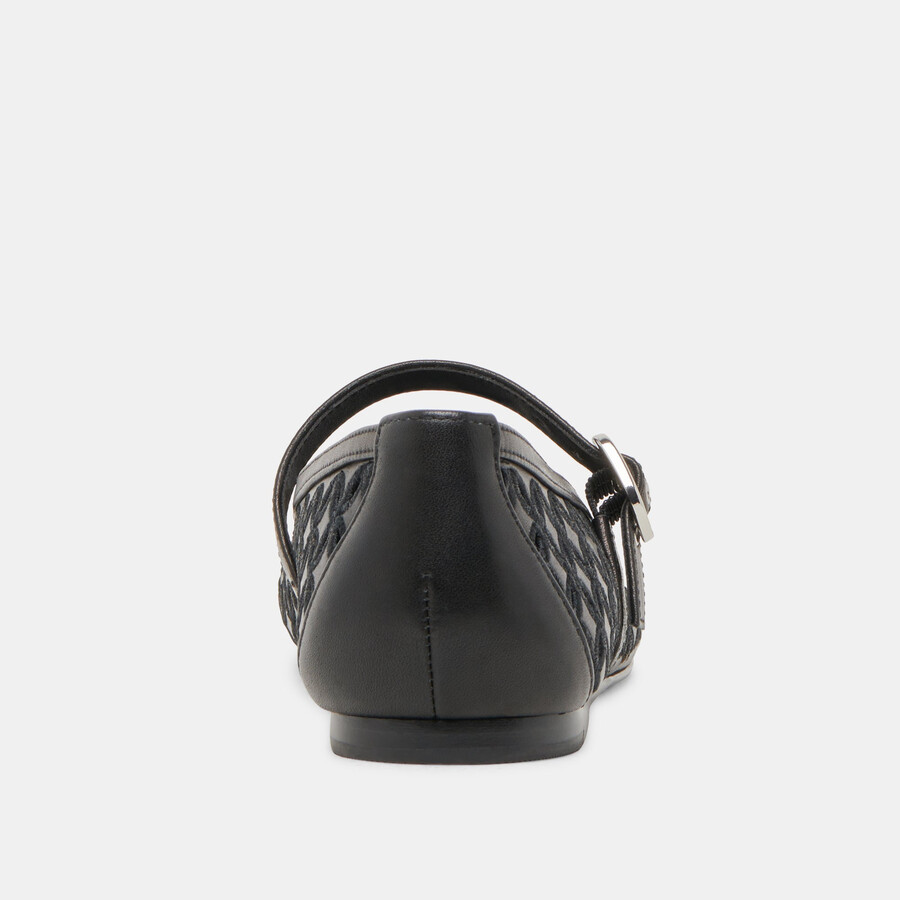 ballerine rodni eyelet perf in pelle nera