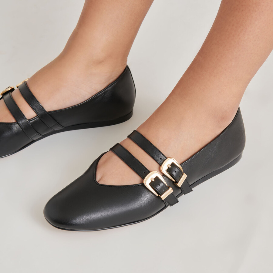 ballerine baylee in pelle nera