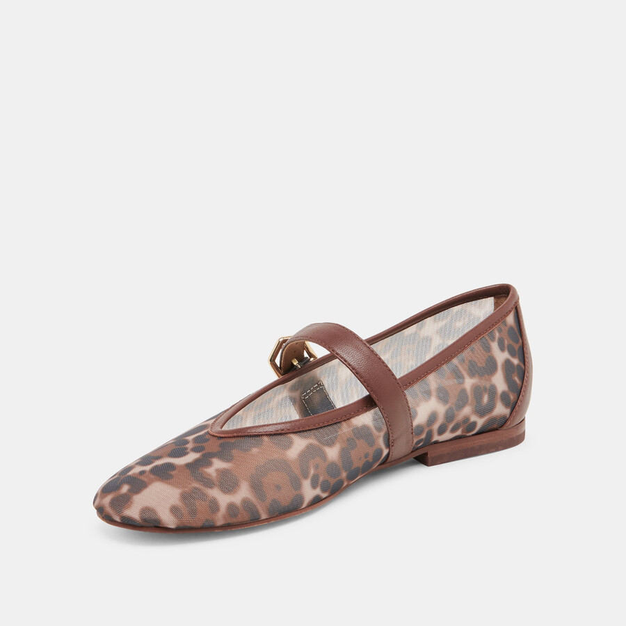 ballerine roslyn in rete leopardata