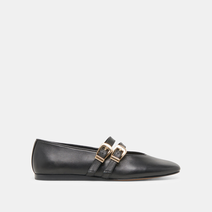 ballerine larghe baylee in pelle nera