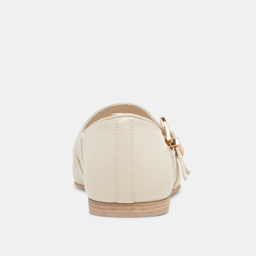 ballerine larghe baylee in pelle avorio