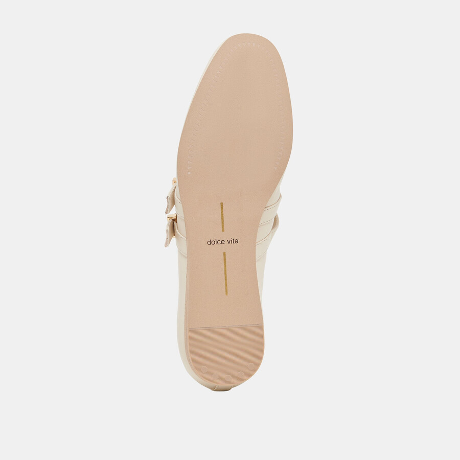 ballerine larghe baylee in pelle avorio