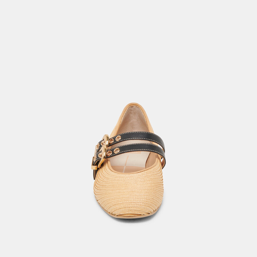 ballerine larghe baylee in rafia naturale