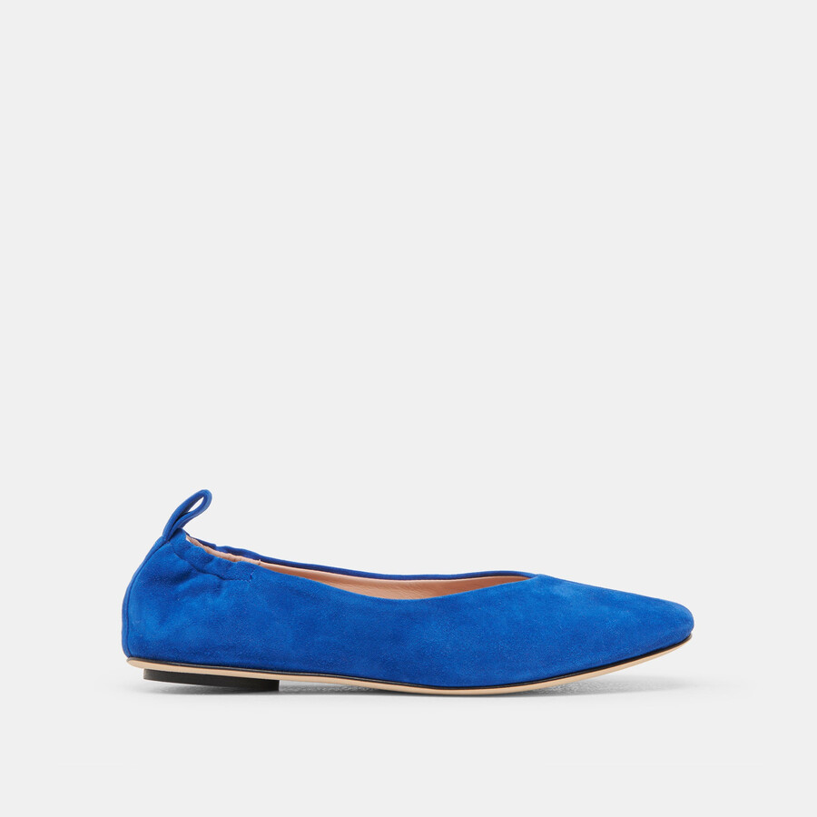ballerine vinnie in pelle scamosciata blu navy