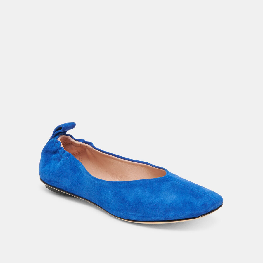 ballerine vinnie in pelle scamosciata blu navy
