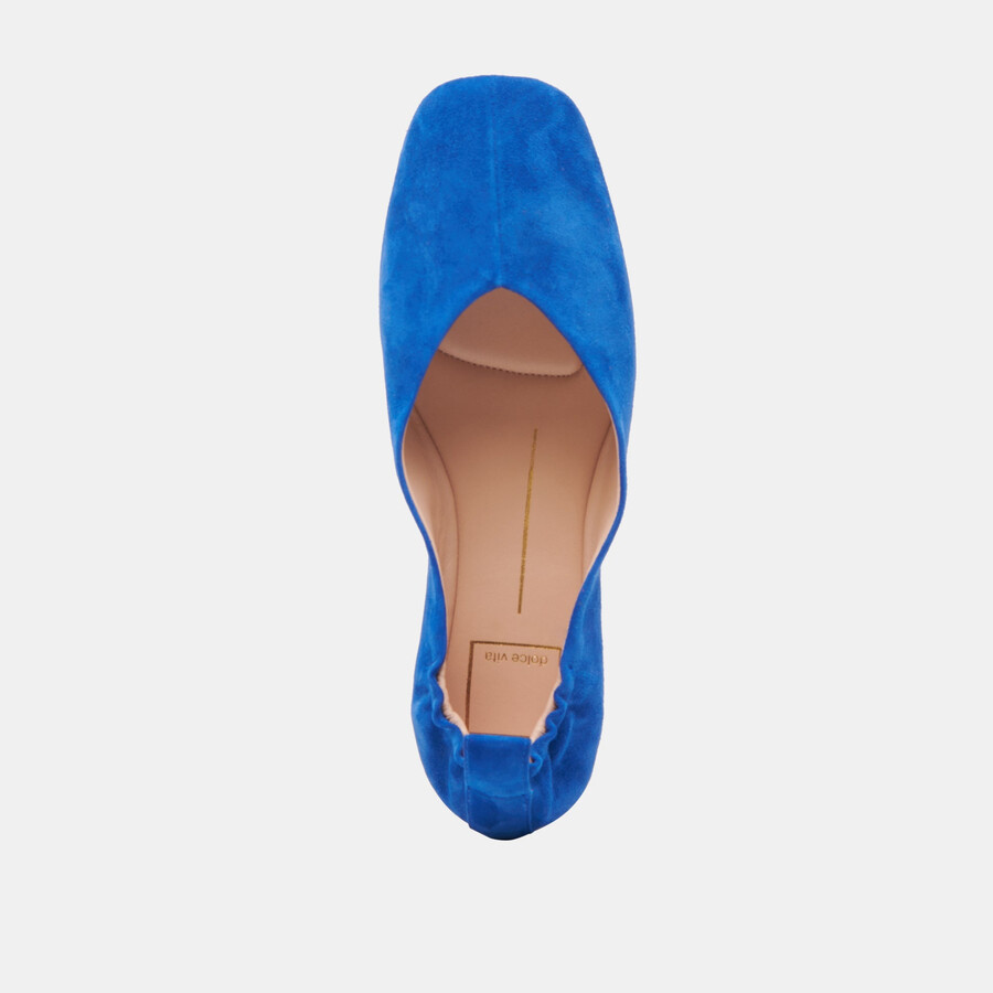 ballerine vinnie in pelle scamosciata blu navy