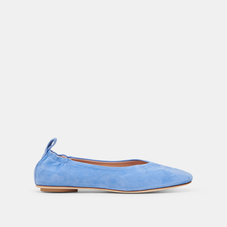 ballerine vinnie in pelle scamosciata blu polvere