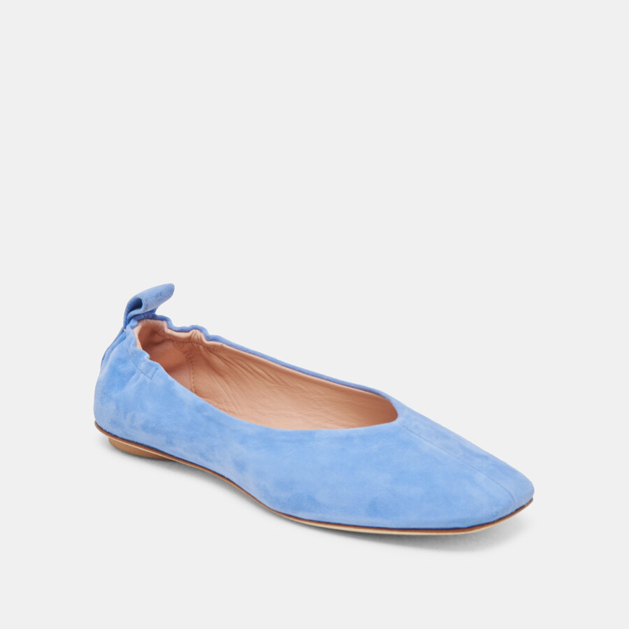 ballerine vinnie in pelle scamosciata blu polvere