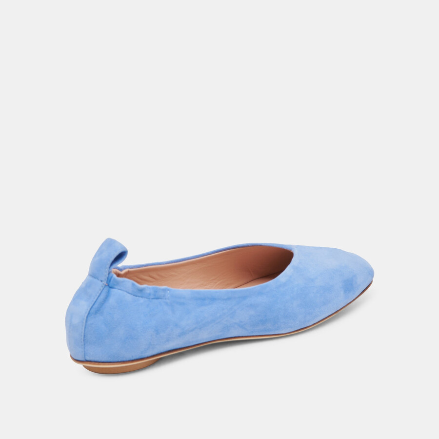 ballerine vinnie in pelle scamosciata blu polvere