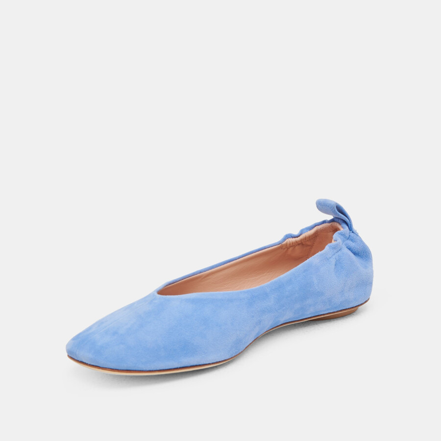 ballerine vinnie in pelle scamosciata blu polvere