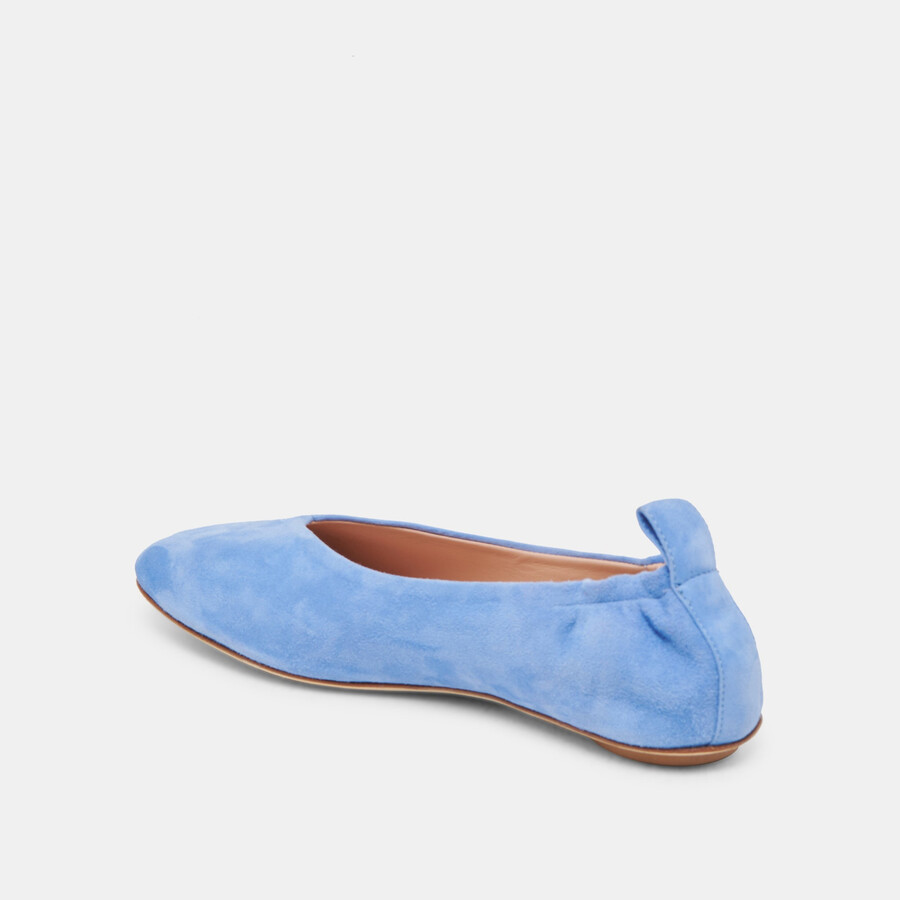 ballerine vinnie in pelle scamosciata blu polvere