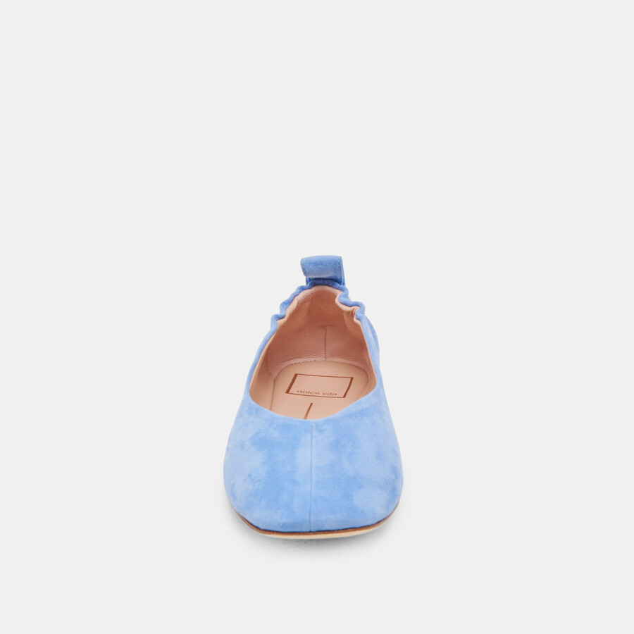 ballerine vinnie in pelle scamosciata blu polvere