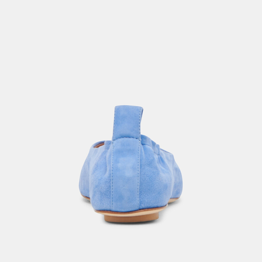 ballerine vinnie in pelle scamosciata blu polvere