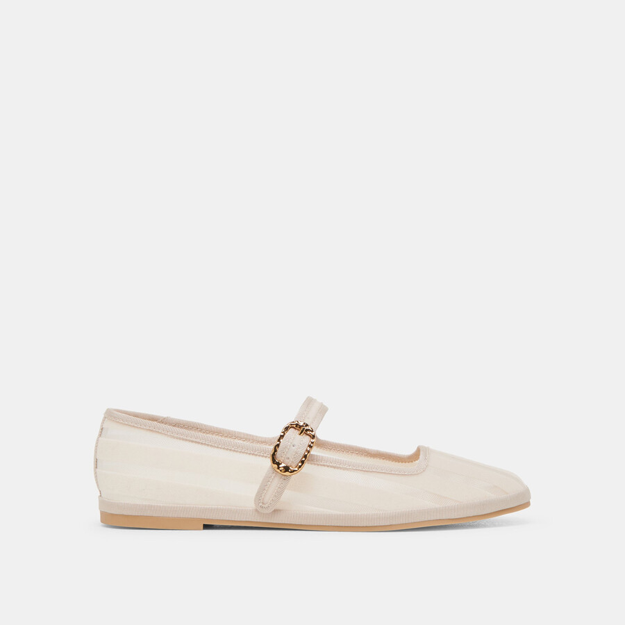 ballerine tameka bone stripe mesh