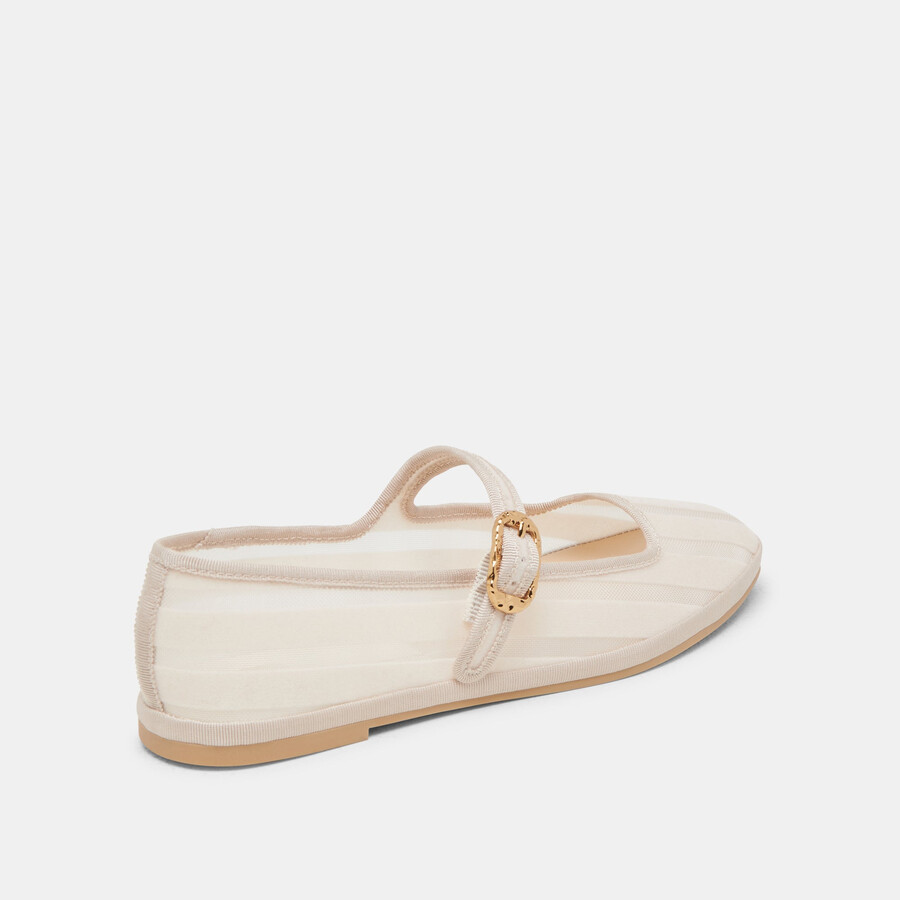 ballerine tameka bone stripe mesh