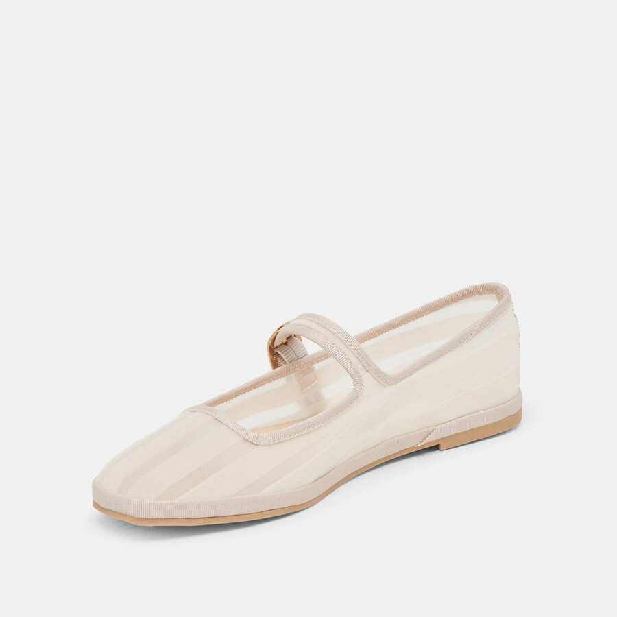 ballerine tameka bone stripe mesh