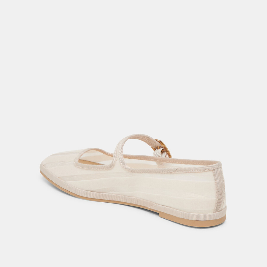 ballerine tameka bone stripe mesh