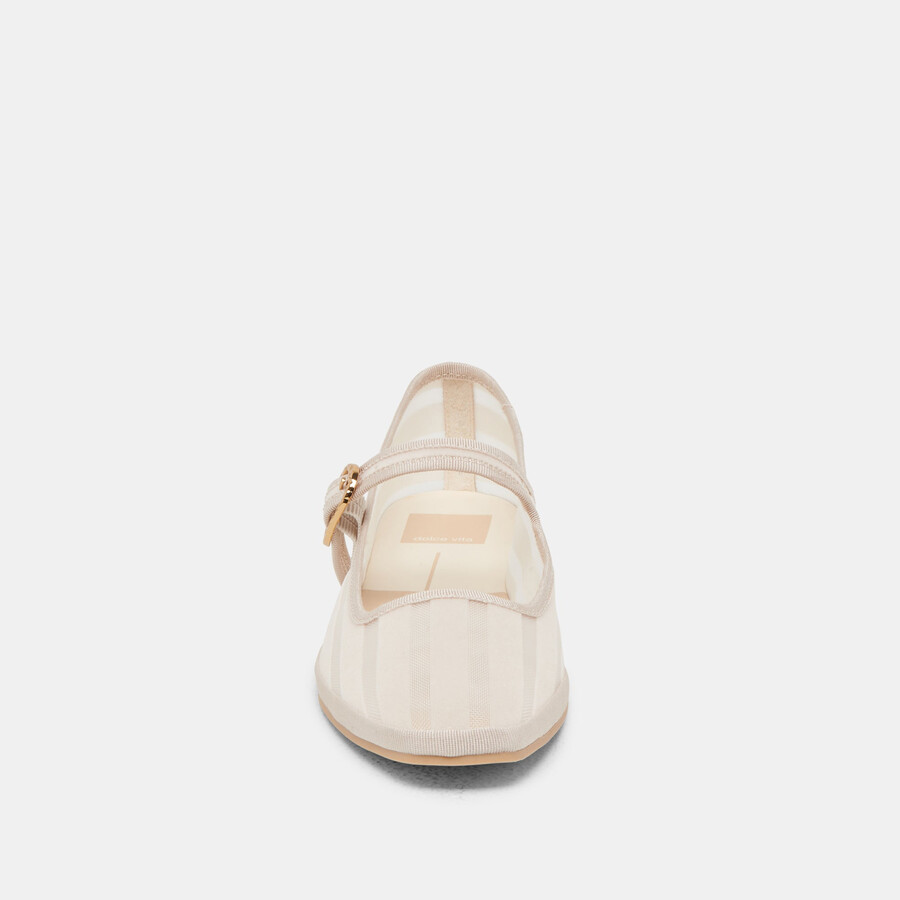 ballerine tameka bone stripe mesh