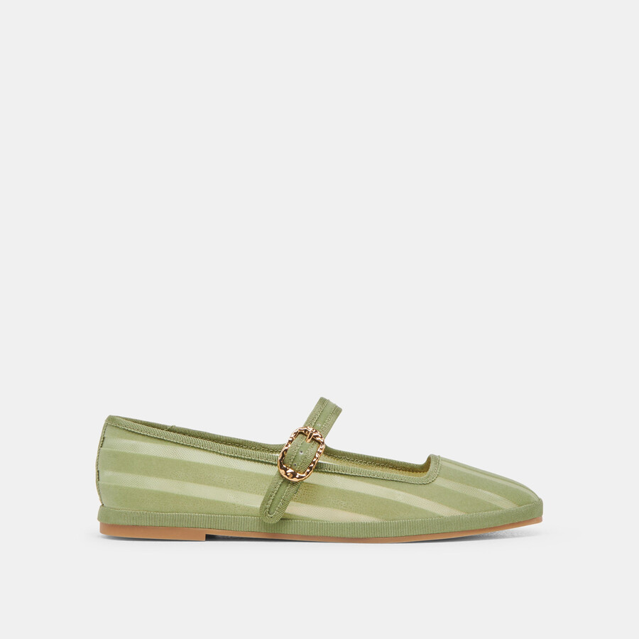 ballerine tameka jade stripe mesh