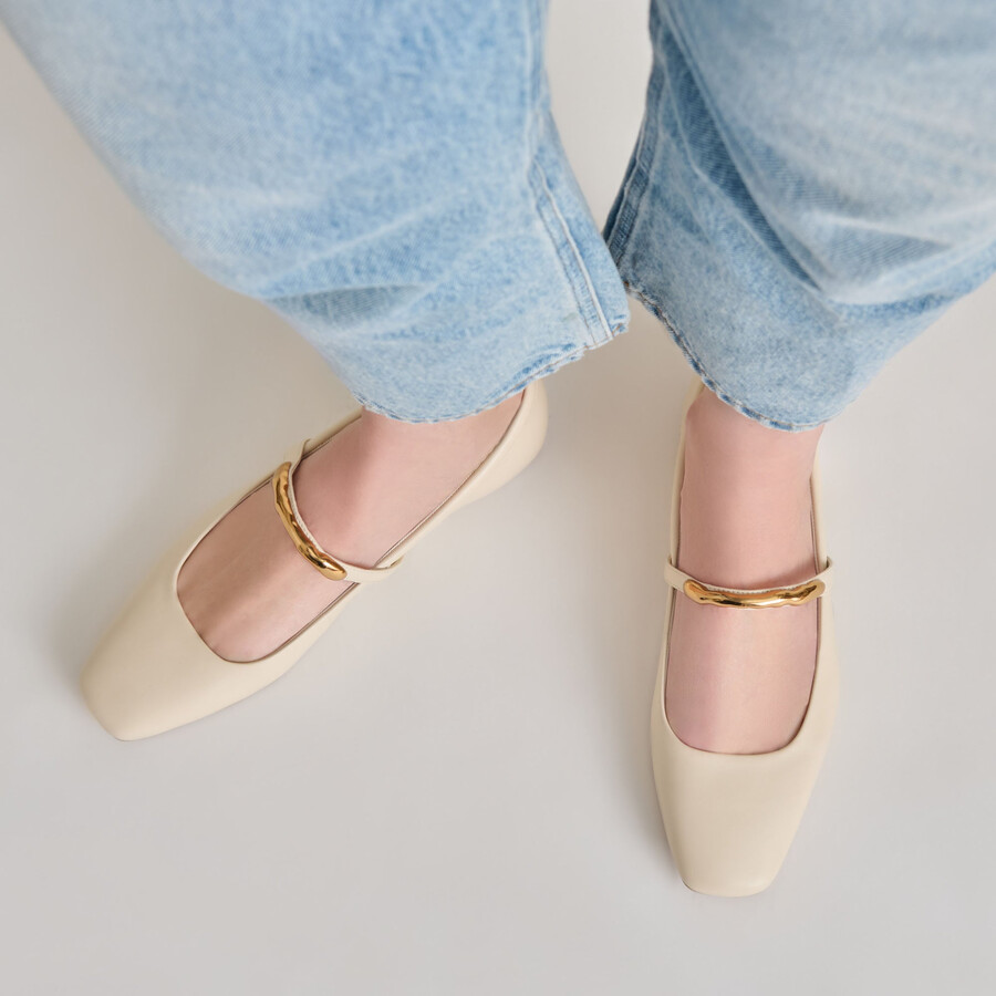ballerine radya in pelle color crema