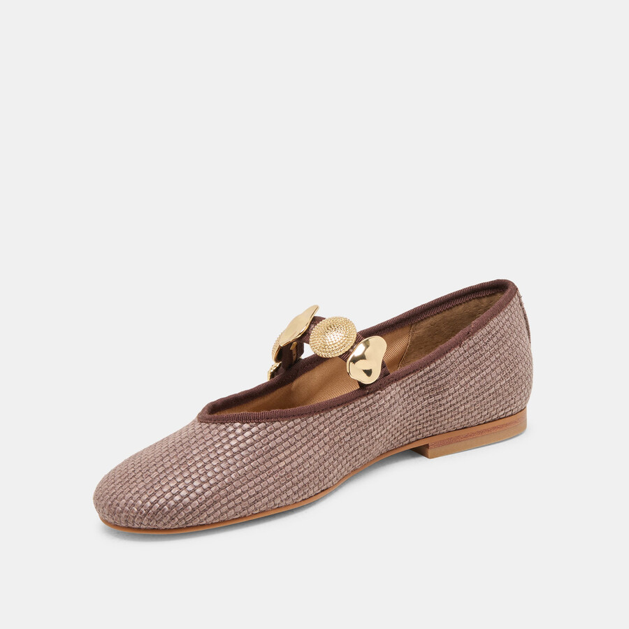 ballerine relan in rafia noce
