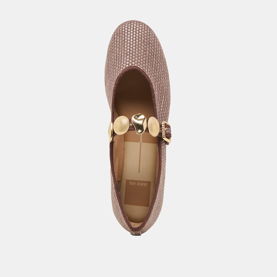 ballerine relan in rafia noce
