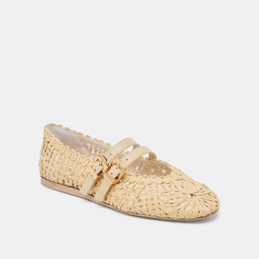 ballerine larghe baylee sunflower lt natural macramè