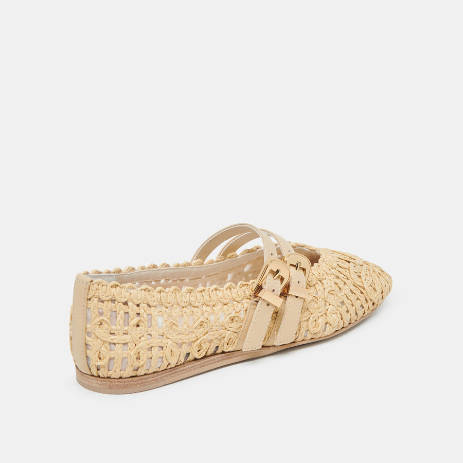 ballerine larghe baylee sunflower lt natural macramè