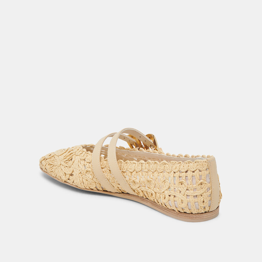 ballerine larghe baylee sunflower lt natural macramè