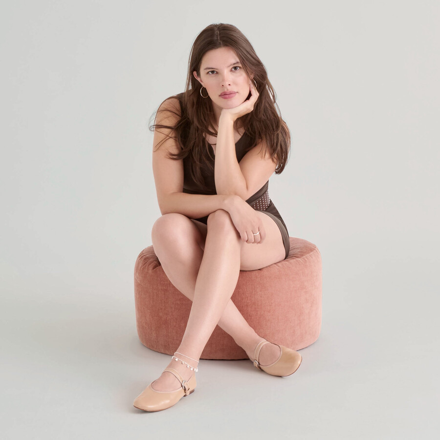 ballerine roslyn in pelle marrone chiaro