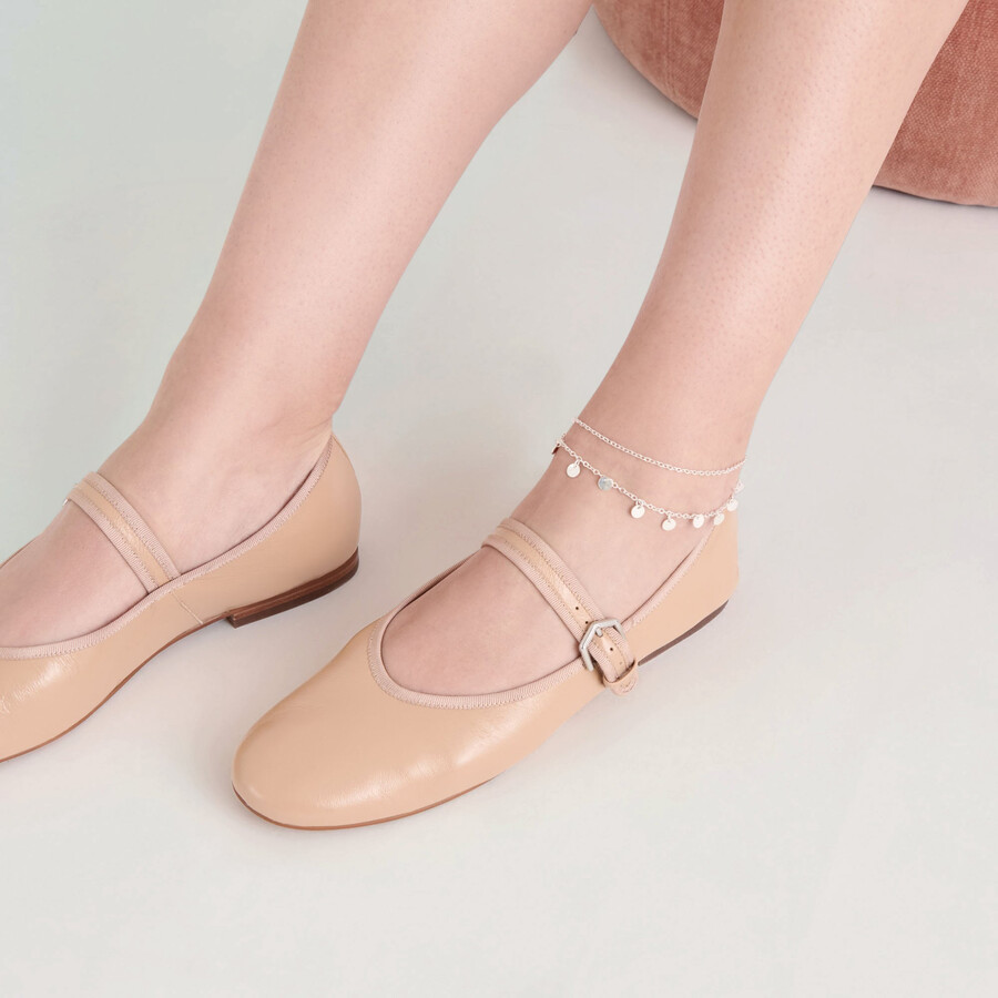 ballerine roslyn in pelle marrone chiaro