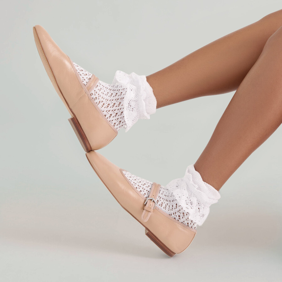 ballerine roslyn in pelle marrone chiaro