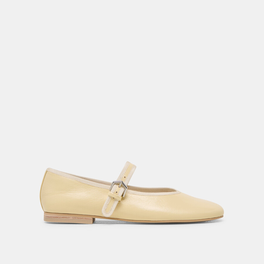 ballerine roslyn in pelle giallo chiaro