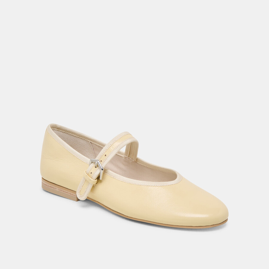 ballerine roslyn in pelle giallo chiaro