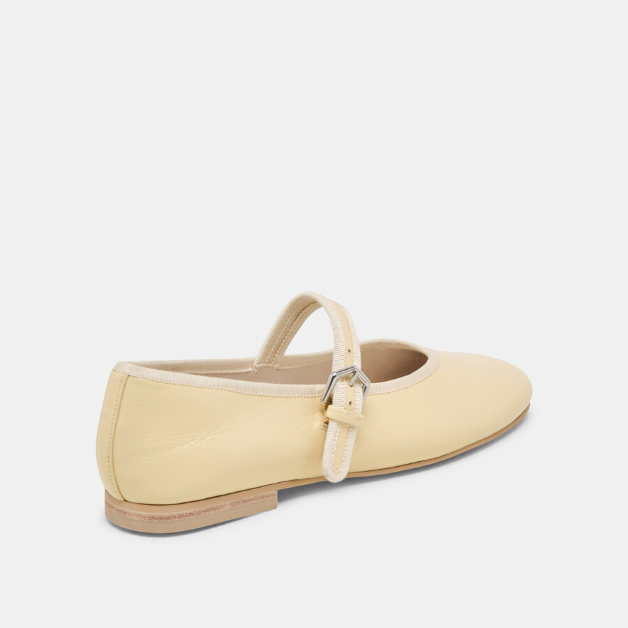 ballerine roslyn in pelle giallo chiaro