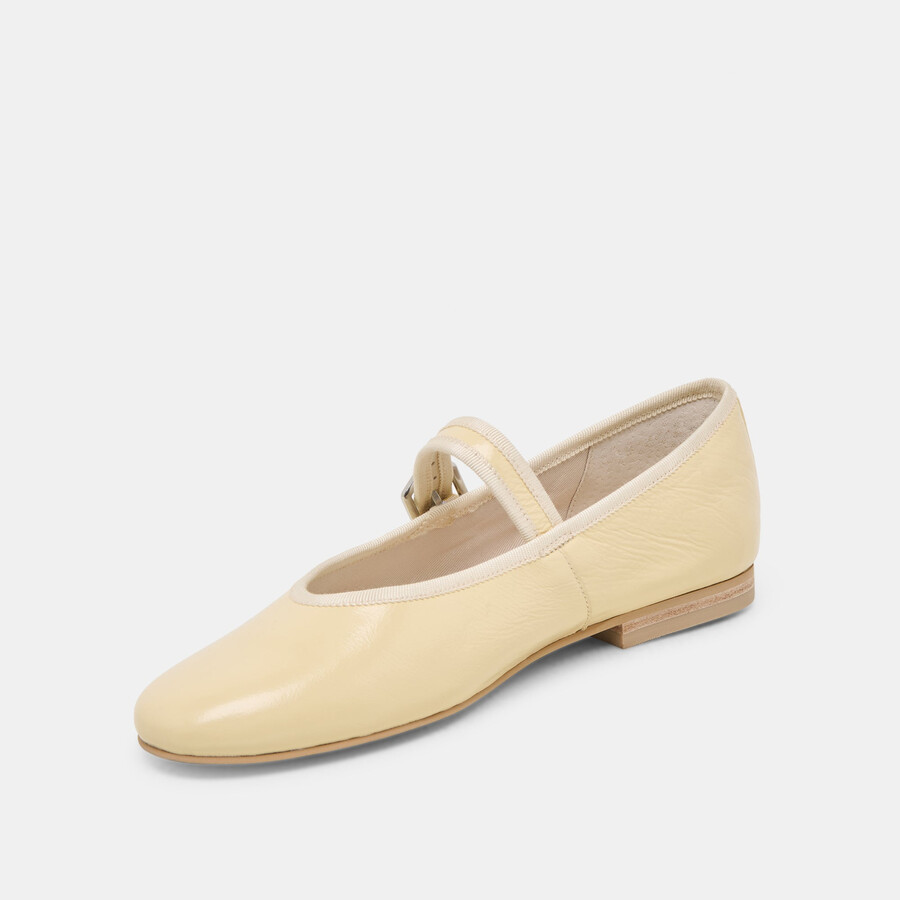 ballerine roslyn in pelle giallo chiaro
