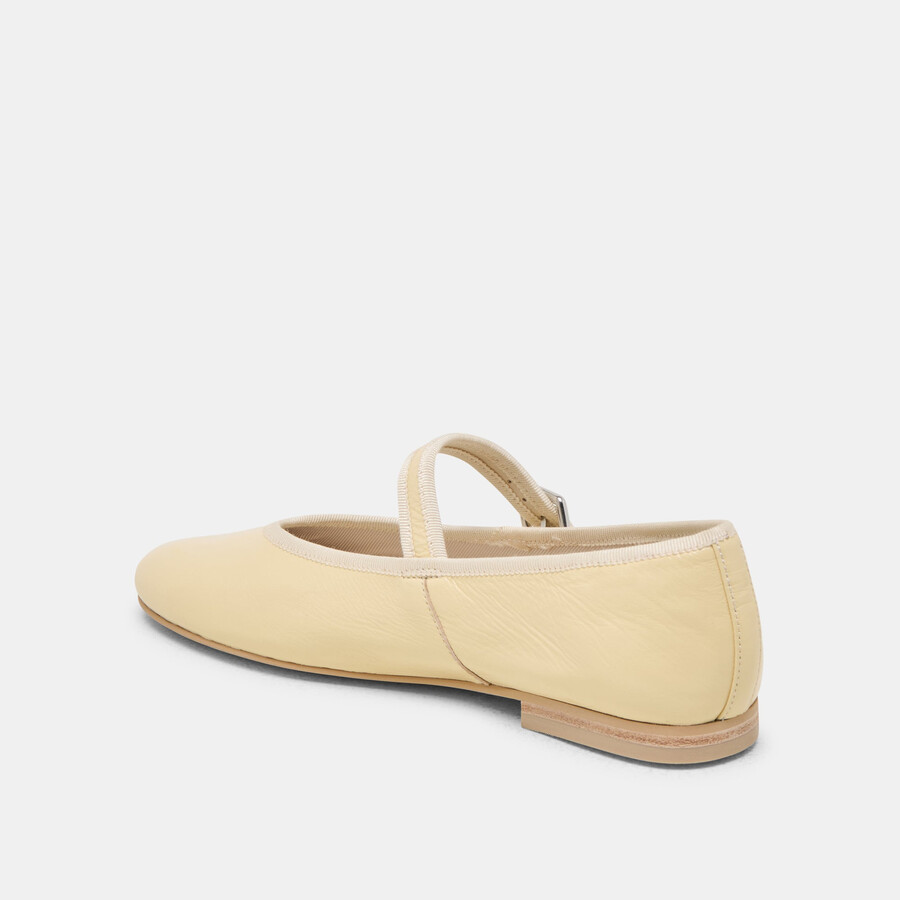 ballerine roslyn in pelle giallo chiaro