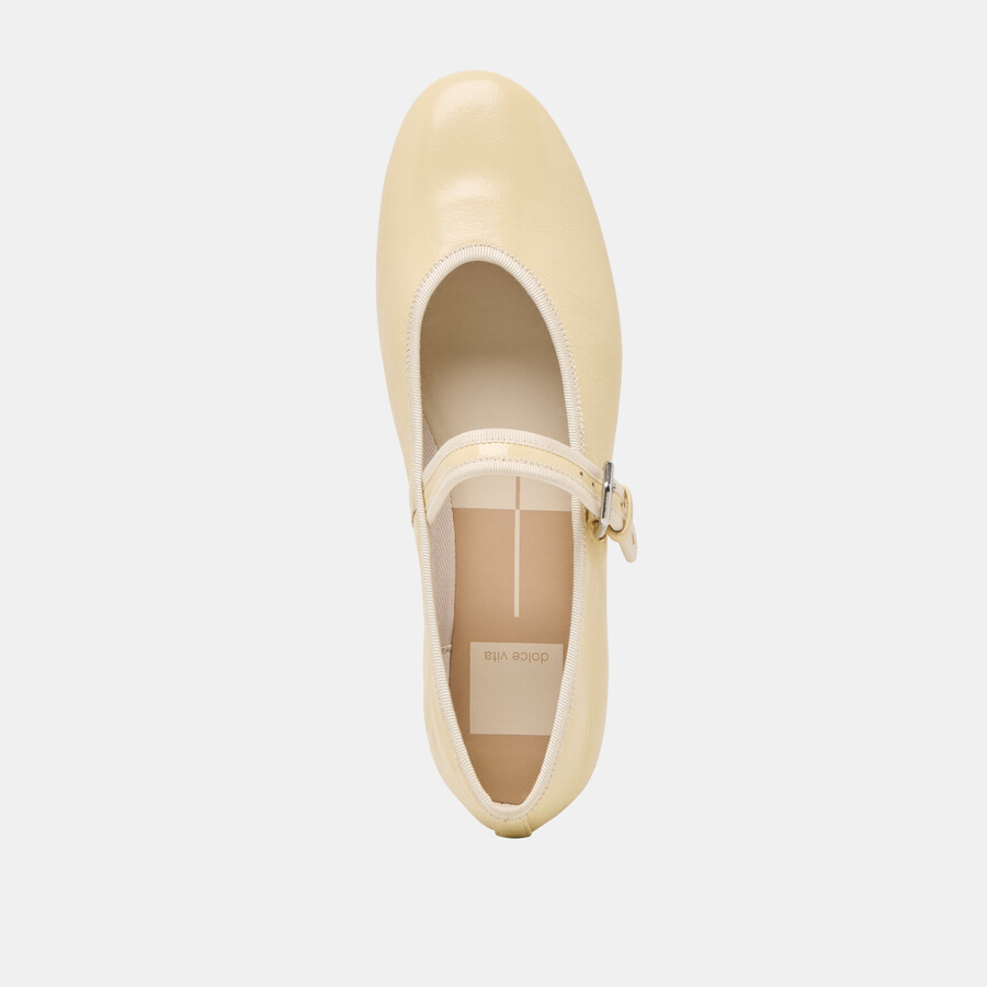 ballerine roslyn in pelle giallo chiaro