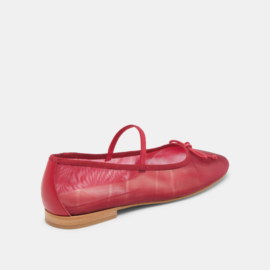 ballerine cadel crimson mesh